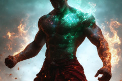 Elemental Mages,handsome men,fantasy,and magic,brought to life through the magic of AI