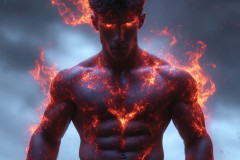 Elemental Mages,handsome men,fantasy,and magic,brought to life through the magic of AI