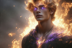Elemental Mages,handsome men,fantasy,and magic,brought to life through the magic of AI