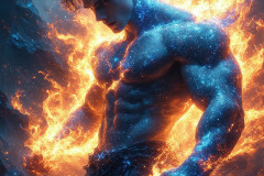 Elemental Mages,handsome men,fantasy,and magic,brought to life through the magic of AI