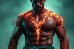 Elemental Mages,handsome men,fantasy,and magic,brought to life through the magic of AI