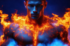 Elemental Mages,handsome men,fantasy,and magic,brought to life through the magic of AI