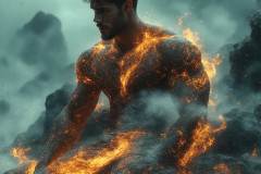 Elemental Mages,handsome men,fantasy,and magic,brought to life through the magic of AI