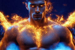 Elemental Mages,handsome men,fantasy,and magic,brought to life through the magic of AI