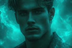 Elemental Mages,handsome men,fantasy,and magic,brought to life through the magic of AI