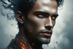 Elemental Mages,handsome men,fantasy,and magic,brought to life through the magic of AI