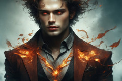 Elemental Mages,handsome men,fantasy,and magic,brought to life through the magic of AI