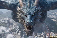 The Dragon God Bahamut Dominates the Sky, Passing Devine Judgment