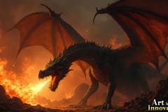 Majestic Dragons,shimmering in the moonlight.