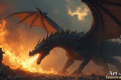 Majestic Dragons,shimmering in the moonlight.