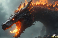 Majestic Dragons,shimmering in the moonlight.