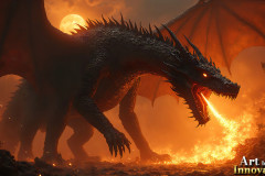 Majestic Dragons,shimmering in the moonlight.