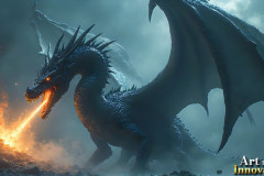 Majestic Dragons,shimmering in the moonlight.