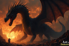 Majestic Dragons,shimmering in the moonlight.