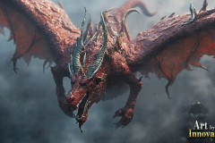 The Dragon God Bahamut Dominates the Sky, Passing Devine Judgment