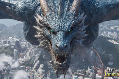 The Dragon God Bahamut Dominates the Sky, Passing Devine Judgment