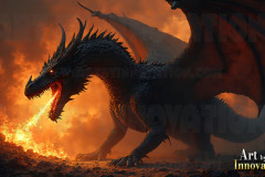 Majestic Dragons,shimmering in the moonlight.