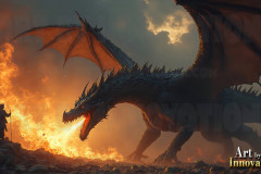 Majestic Dragons,shimmering in the moonlight.