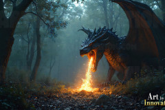 Majestic Dragons,shimmering in the moonlight.