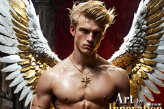 Male Golden Angels from the Heavens Above