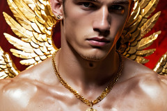 Male Golden Angels from the Heavens Above