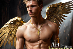 Male Golden Angels from the Heavens Above