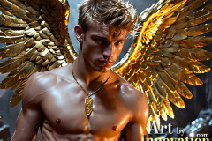 Male Golden Angels from the Heavens Above