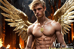 Male Golden Angels from the Heavens Above