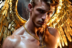 Male Golden Angels from the Heavens Above