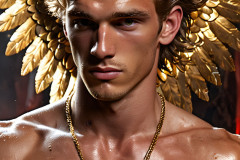 Male Golden Angels from the Heavens Above