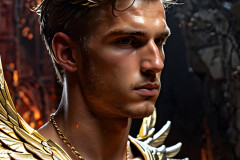 Male Golden Angels from the Heavens Above