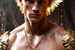 Male Golden Angels from the Heavens Above