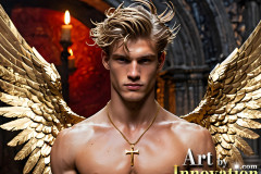 Male Golden Angels from the Heavens Above