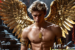 Male Golden Angels from the Heavens Above