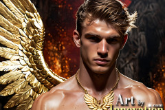 Male Golden Angels from the Heavens Above