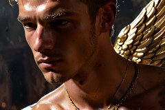 Male Golden Angels from the Heavens Above