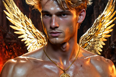 Male Golden Angels from the Heavens Above