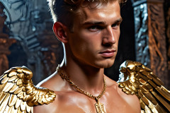 Male Golden Angels from the Heavens Above