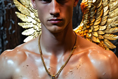 Male Golden Angels from the Heavens Above