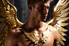Male Golden Angels from the Heavens Above