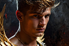 Male Golden Angels from the Heavens Above