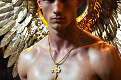 Male Golden Angels from the Heavens Above