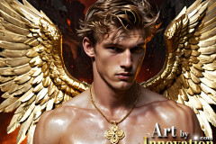 Male Golden Angels from the Heavens Above