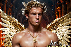 Male Golden Angels from the Heavens Above