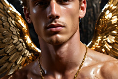 Male Golden Angels from the Heavens Above