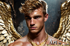 Male Golden Angels from the Heavens Above