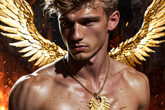 Male Golden Angels from the Heavens Above