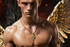 Male Golden Angels from the Heavens Above