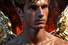 Male Golden Angels from the Heavens Above