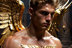 Male Golden Angels from the Heavens Above